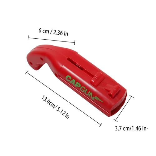 Cap Gun Bottle Opener with Shooting Fun - Grey-Red 2-Pack Novelty Gadget