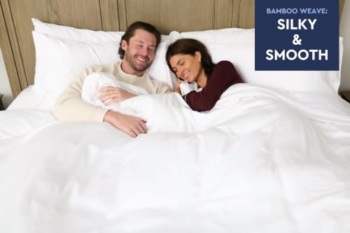 King Size Rayon Bamboo Pillowcases - 300 Thread Count White, Silky & Breathable