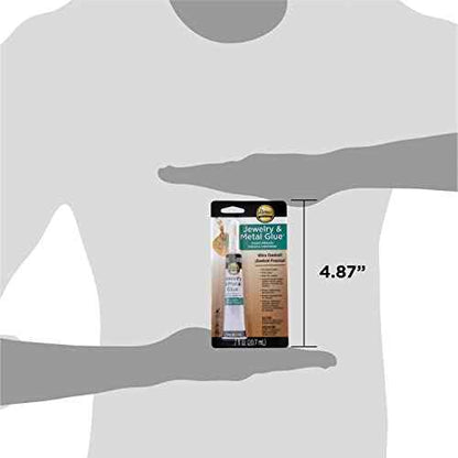 Aleene's 21709 Jewelry & Metal Glue, 0.7 oz - Instant Adhesive, Permanent Bond, Waterproof, Dries Clear, Ideal for Repairs