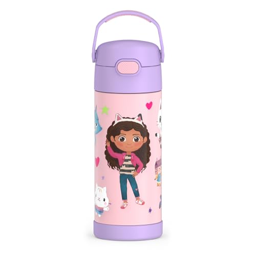 THERMOS 410mL Stainless Steel Licensed FUNtainer® Bottle, Gabby's Dollhouse, 14 oz