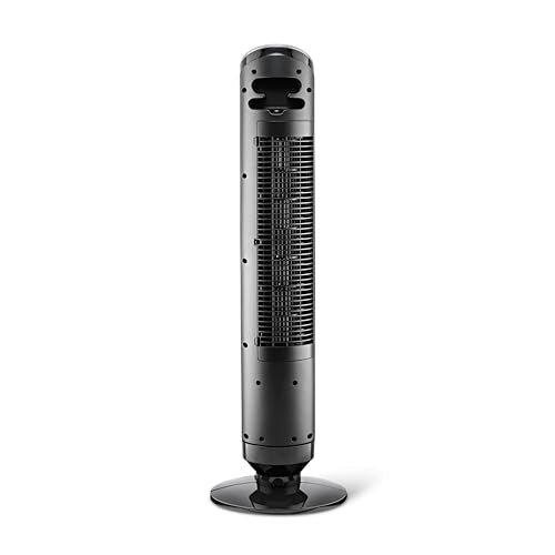 Lasko Ascend Tower Fan with Remote, 36" Floor Fans for Home Bedroom, 29 ft/s Airflow, 90° Oscillation, Air Filter, Black, OST100