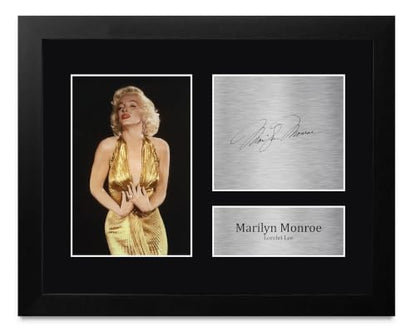 US Letter Framed Marilyn Monroe Autograph Photo - Gentlemen Prefer Blondes