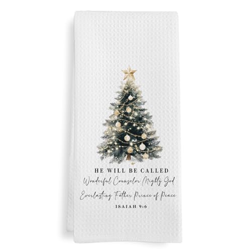 Variation of THIS listing: Christian Christmas Pine Tree Decor Kitchen Towels – 16x24 In