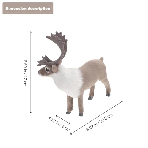 Christmas Reindeer Deer Figurine Ornament - Festive Holiday Decor for Tabletop & Shelf