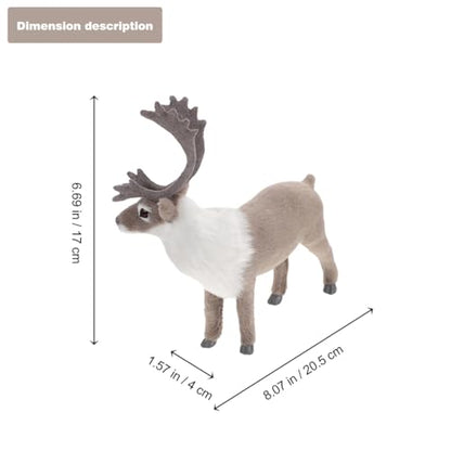 Christmas Reindeer Deer Figurine Ornament - Festive Holiday Decor for Tabletop & Shelf