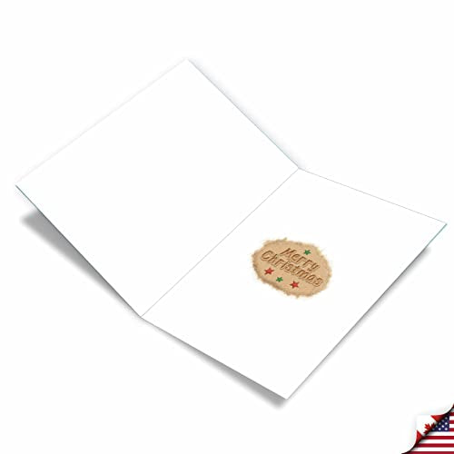 Holiday Sand Angels Cat Christmas Greeting Card - Merry Christmas