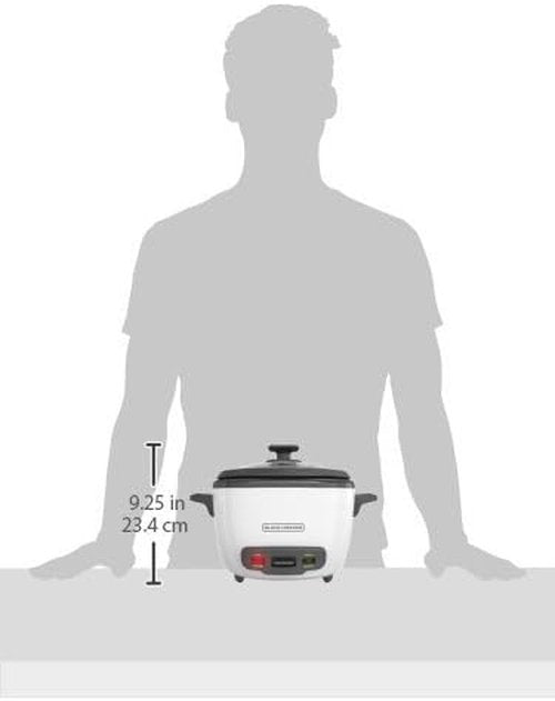Black+Decker 2-in-1 Rice Cooker & Food Steamer - 16 Cup Capacity, White | Perfect for Easy Meal Prep