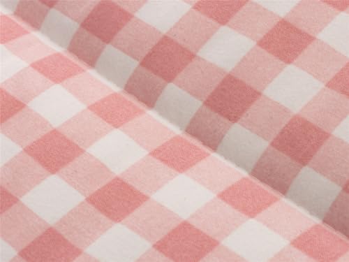 Pink Gingham Zipper Bedding Set for Twin Kids Bed - Blush Pink