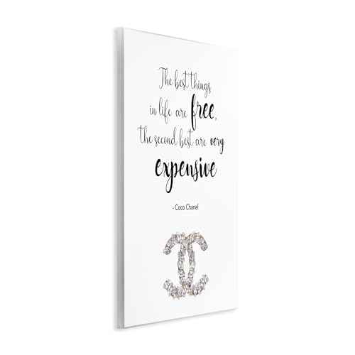 Stupell Industries Second Best Things in Life Quote Fashion Brand Glam Text, Designed by Ziwei Li Art, 10 x 15, Wall Plaque