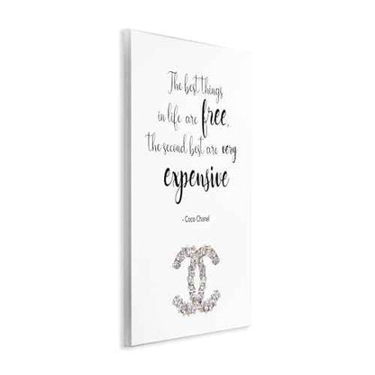 Stupell Industries Second Best Things in Life Quote Fashion Brand Glam Text, Designed by Ziwei Li Art, 10 x 15, Wall Plaque