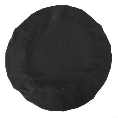 Removable Chair Seat Cover Elastic Spandex Fit Square Round Oblong Cushions Black