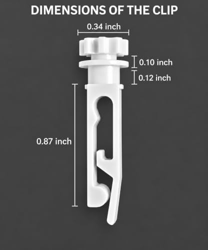 Vertical Blinds Replacement Carrier Stem Clips - 8 Pack