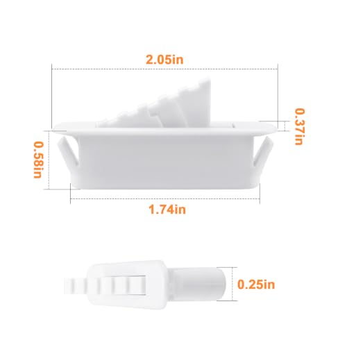 8 Pack Window Sash Vent Stops - Nylon Snap-In Vinyl Window Hardware