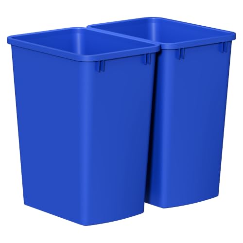 35QT Slim Kitchen Trash Can - Space-Saving Waste Bin, 2 Pack