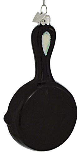 Glass Frying Pan Ornament - 5-Inch Kitchen Decor Holiday Collectible