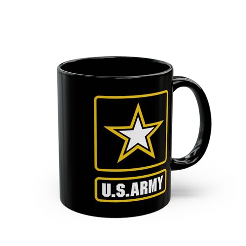 Army Coffee Mug Black 11oz - Patriotic Army Veteran Gift
