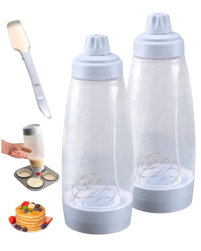 Large 1000ml Pancake Batter Dispenser Bottle for Waffles Crepes & Baking