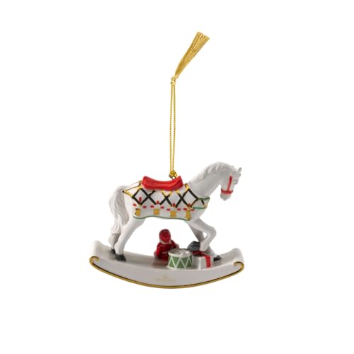 Christmas Rocking Horse Ornament - Premium Porcelain Collector's Edition 2025