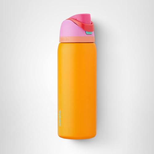 Owala FreeSip Insulated Stainless Steel Water Bottle with Straw for Sports, Travel, and School BPA-Free Sports Water Bottle, 32 oz, Tropical