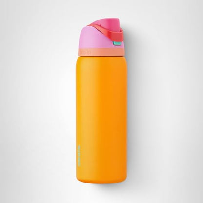 Owala FreeSip Insulated Stainless Steel Water Bottle with Straw for Sports, Travel, and School BPA-Free Sports Water Bottle, 32 oz, Tropical
