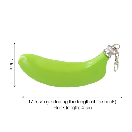 Stainless Steel Banana Shaped Hip Flask 5Oz - Green, Funny Fruit Wine Pot with Funnel for Camping & Hiking