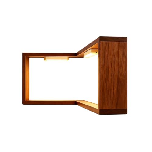 Corner Shelf Wall Mounted L-Shaped LED Lights Display Organizer - Concave Model