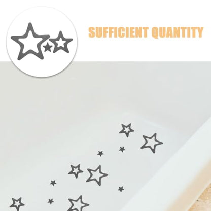 Star-Shaped Non-Slip Shower Stickers for Bathroom Safety - 24 pcs