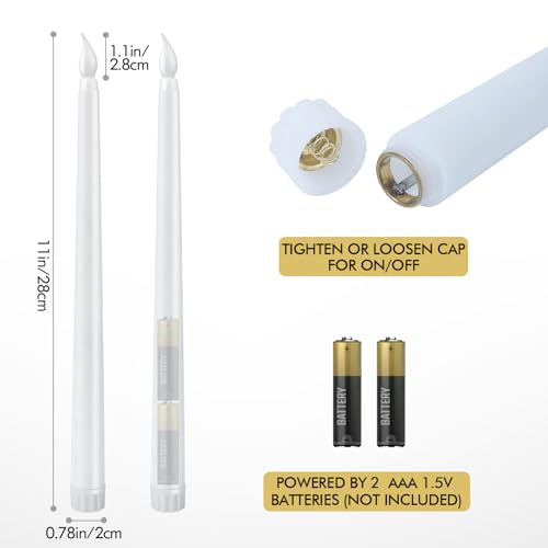48pcs Flameless LED Taper Candles Bulk Battery Operated for Christmas Halloween Wedding