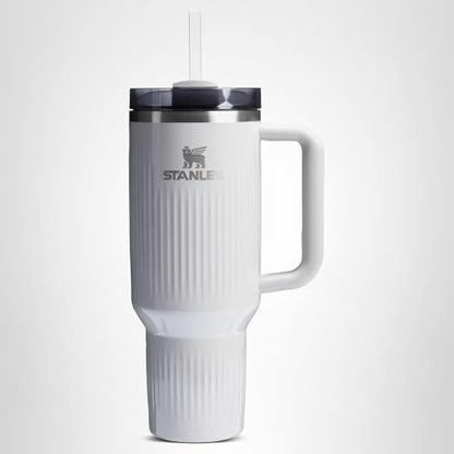 STANLEY Quencher H2.0 Tumbler with Handle and Straw 40 oz | Flowstate 3-Position Lid | Cup Holder Compatible for Travel | Insulated Stainless Steel Cup | BPA-Free | Fluted Ash Gloss