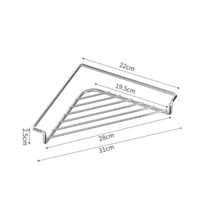 2PCS Stainless Steel Corner Sink Shelf - Triangular Kitchen Organizer