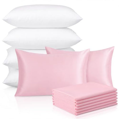 6pcs Pink Indoor/Outdoor Throw Pillows with Covers - Standard