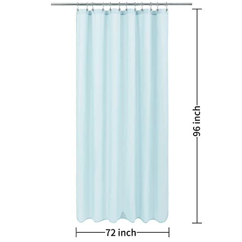 ALYVIA SPRING Extra Long Fabric Shower Curtain Liner Waterproof - 72" x 96", Soft & Lightweight X-Long Shower Curtain with 3 Magnets, Machine Washable - 72x96, Blue