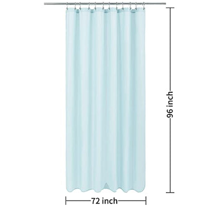 ALYVIA SPRING Extra Long Fabric Shower Curtain Liner Waterproof - 72" x 96", Soft & Lightweight X-Long Shower Curtain with 3 Magnets, Machine Washable - 72x96, Blue