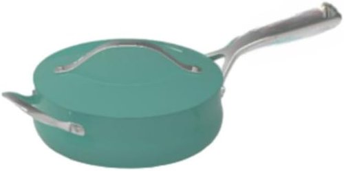 Cuisinart 12-Piece Ceramic Cookware Set - Nonstick Pots & Pans for Even Heat Cooking | Teal, Dishwasher Safe