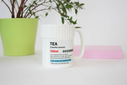 Modern Gift Republic Pill Pot Tea Mug - Multicolor Ceramic Tea Cup