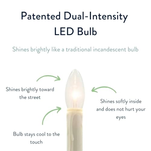 Celestial Lights Battery Operated Window Candle Set - Brushed Nickel, Timer & Flicker/Steady