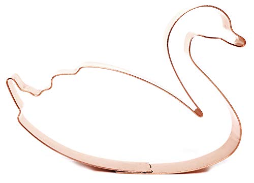 Swan Cookie Cutter 4 Inch - Handmade Copper Baking Tool for Holiday & Crafting