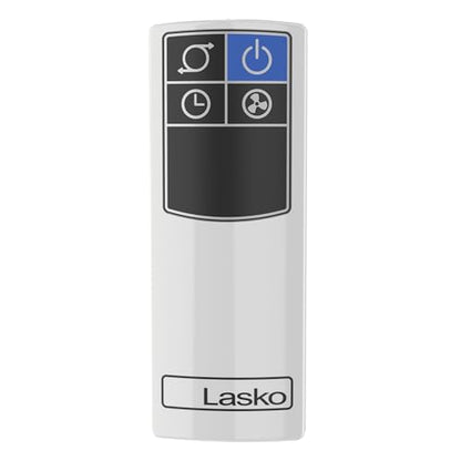 Lasko Oscillating Tower Fan with Remote Control - Tower Fan for Bedroom & Office, 4 Quiet Speeds, 38" White, T38400