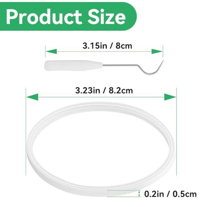 3 Pack Silicone Gaskets Replacement Seal Rings for Ninja Blender 3.23in - Fits 16oz Cups