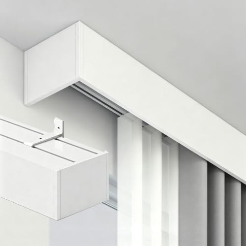 Wall Mount Curtain Pelmet Box Ceiling Double Track Cover 1.9m - Silver Finish