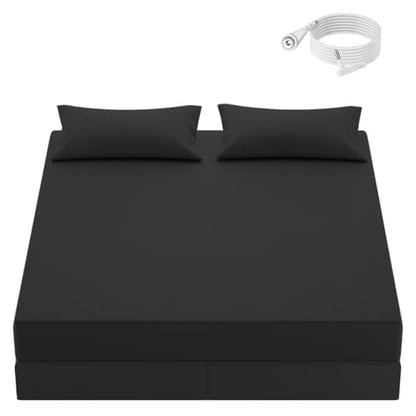Grounding Sheets Queen Size with Silver Fiber & Organic Cotton - Black