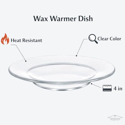 Wax Warmer Plate 4 Inch Clear Replacement Dish for Melts & Oils - Variation 2