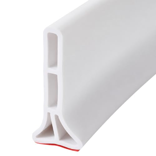 3-Inch High Shower Threshold Water Dam Silicone Splash Guard - 79 Inch