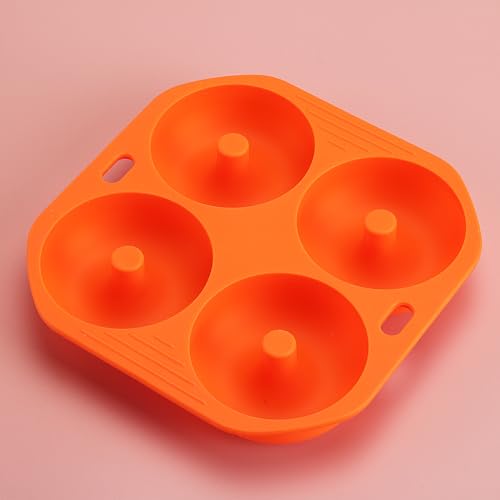 Kispog Silicone Donut/Bagel Pan Air Fryer Accessories, 2pcs 4 Cavity 3.2 inch, Compatible with All 6qt 6.5qt 7qt 8qt 10qt 12qt 15qt Air Fryer and Oven.