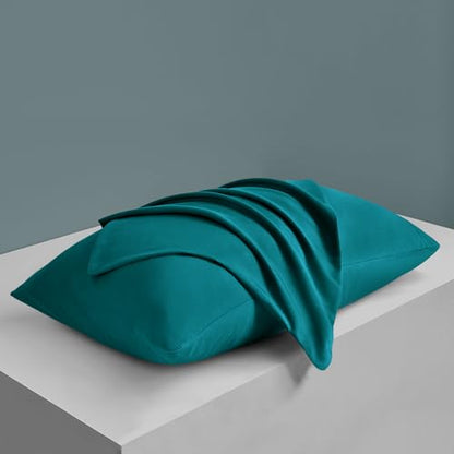 Standard 20x26 Inch Teal Microfiber Pillowcases - 2 Pack