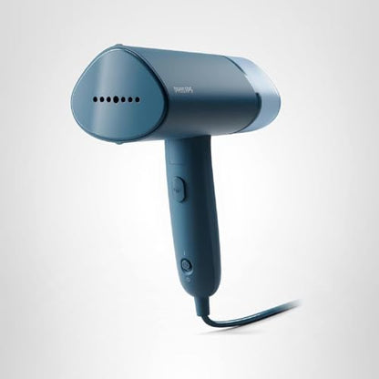 Philips 3000 Series Handheld Steamer - 1000W, 20 g/min Steam, Detachable 100ml Water Tank, Plastic Plate, Blue (STH3000/20)
