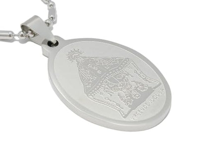 Virgin Stainless Steel Religious Pendant with 60cm Chain - Juquila Model 373