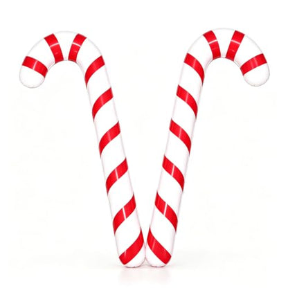 Inflatable Christmas Candy Cane Balloons - Red 2 Pack Holiday Decorations