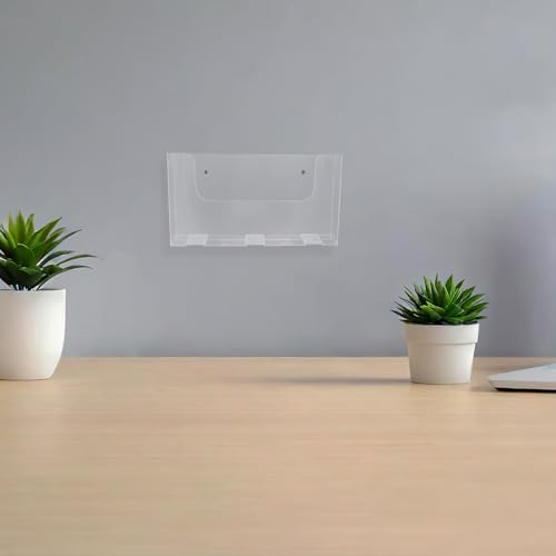 Large Wall Mounted Acrylic File Holder for Flyers Posters - Office Organization