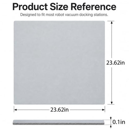 Light Gray Waterproof Carpet Mat for Roborock, Dreame & Vacuum Cleaners